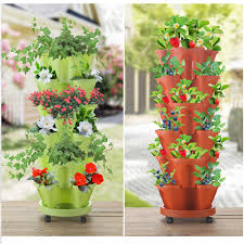 Online ordering is now available again & we're excited to serve you! Stackable Vertical Planter Flower Pot Pp Three Dimensional Plant Pots For Plants Strawberry Herbs Succulent Pots Decor Garden Flower Pots Planters Aliexpress