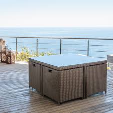 Buy 4 seater cube set with 4 footstools £699 + free delivery #furniture #rattanfurniture #rattangardenfurniture #essex #london #uk. Garden Furniture Rattan Cube Sets White Stores