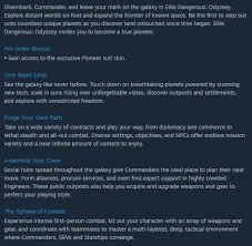 This includes the odyssey expansion and the official soundtrack. Steam Odyssey Description Elitedangerous