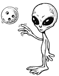 Alien Bowling Coloring Pages For Kids Space Coloring Pages Alien Drawings Planet Coloring Pages