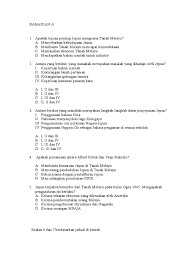 Soalan Objektif Sejarah Tingkatan 3 Pdf