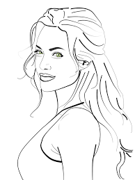 Famous actress coloring page angelina jolie. Angelina Jolie Lineart By Longshot1975 On Deviantart