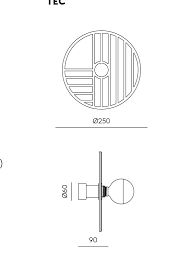 Aplique de pared LINE Aromas del Campo diámetro 25cm Acero 4 Acabados  Disponibles