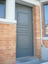 Porte Serie Reynaers Cs 86 Avec Panneau A Recouvrement 2 Faces Modele Adeco Bruxelles Ral Facade Maison Couleurs De Peinture Exterieure Porte Entree Aluminium