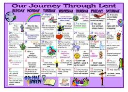 Print the calendar in english and spanish and post it in a prominent place to remind you of your commitment to raise up, sacrifice, and offer, during this lent. Lentern Resource Printable Lent Calendar To Encourage Children To Remember The True Meaning Of The Season 40 Days Of Lent Kids Calendar Easter Sunday School