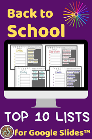 Back To School Top Ten Lists For Google Slides In 2020 Fourth Grade Resources Third Grade Resources Second Grade Resources