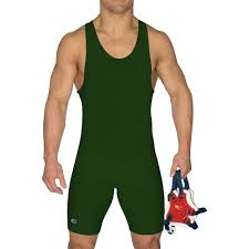 Cliff Keen Relentless Wrestling Singlet Dark Green L7943j