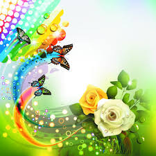 Colorful Flower And Butterfly Background Vector 05 Butterfly Background Butterfly On Flower Flower Backgrounds