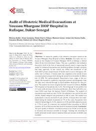 Jogos grátis novos todos os dias! Pdf Audit Of Obstetric Medical Evacuations At Youssou Mbargane Diop Hospital In Rufisque Dakar Senegal
