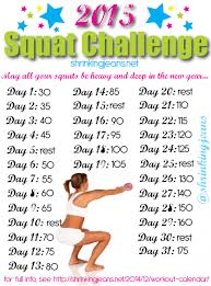 New Year New You 31 Day Squat Challenge Monthly Workout Calendar By Shrinkingjeans Month Workout Workout Calendar Squat Challenge