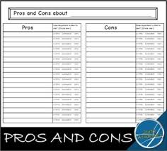 Pro And Con Chart Higher Order Thinking Skills Student Writing Teaching Elementary