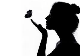 Black And White Woman Silhouette 