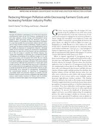 Pdf Reducing Nitrogen Pollution While Decreasing Farmers Costs And Increasing Fertilizer Industry Profits