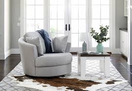 Omaha Fabric Swivel Chair Amart Furniture Furniture Comfy Seating Swivel Chair