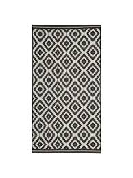 1 x 70 x 140 cm, gewicht: Gemusterter In Outdoor Teppich Miami In Schwarz Weiss Westwingnow