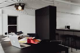 3d render illustration mock up. Hd Wallpaper Modern Interior Of Designer Workplace Furniture White Office Wallpaper Flare