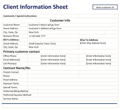 Customer in excel free template database download. 12 Customer Information Sheet Templates Word Excel Templates