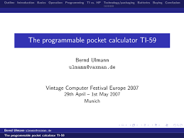 Si quieres aprender matemáticas para niños no te. Pdf The Programmable Pocket Calculator Ti59