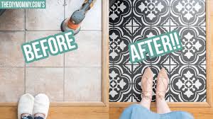 Check spelling or type a new query. How To Paint Tile Floors With A Stencil Youtube
