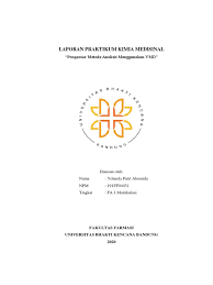 Senarai semak laporan eksperimen kimia tingkatan 4. Laporan Praktikum Kimia Medisinal 4