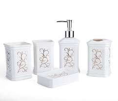 Maybe you would like to learn more about one of these? Longhang 5 Piece White Porcelain Ceramic Bathroom Accessories Set Bath Decor Includes Liquid Soap Or Lotion Dispenser Pump Toothbrush Holder Tumbler And Soap Dish Ideas Home Gift Buy Online In Aruba At Aruba Desertcart Com