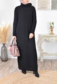 Une robe en laine tout simplement superbe pour un hiver en beauté ! Robe Longue En Tricot Epaisse Pour L Hiver L Automne Col Roule