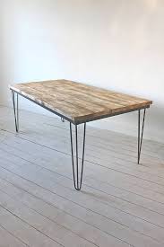 Corinne Dining Table With Dark Steel Hairpin Legs By Urban Grain Mesa Sala De Jantar Moveis Decoracao Mesa Simples