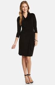 Karen Kane Cascade Faux Wrap Dress Women Womens Dresses Dresses Wrap Dress