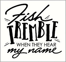 Personalized bait shop sign fishing hunting cabin wall decor custom metal sign gift 108120027001. Fish Tremble When They Hear My Name Car Decal Sticker