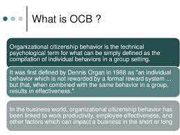 Organizational Citizenship Behavior