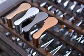Making Of The Four Beautiful Finishes Of Drop Designed By Cino Zucchi Gold Chrome Graphite Copper All Satin Dnd Dndhandles Doorhandle Doorhandles I Nel 2020