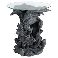 Glass Table Dragon Howling On Iceberg Home Accent Sculpture Polystone In 2020 Glass Table Round Glass Table Sculpture