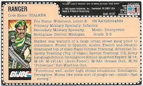 There were only two figures representing team cobra: 1982 Hasbro Gi Joe Stalker File Card Uncut Version Of A R Flickr