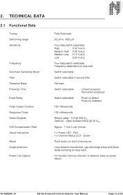Additional earth terminal available remote indicator contact available. Pd130td136 Vehicle Detector User Manual 301um0030 01a Pd130 Enhanced Vehicle Detector Nortech Pty