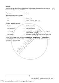 Test run the program on the computer using the given sample data and get a print out of the output in the format specified in the problem. Computer Science Theory 2019 2020 Isc Commerce Class 12 Set 1 Question Paper With Pdf Download Shaalaa Com