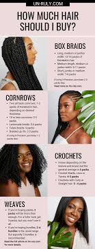 Depending on the exact nature of the box braids you're getting, styling products may be included. How Much Hair Should I Buy The Complete Guide Un Ruly