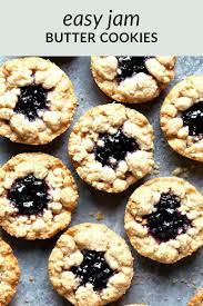 Jam Butter Cookies Tutti Dolci Recipe In 2020 Jam Cookies Butter Cookies Jam Thumbprint Cookies