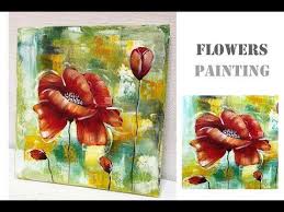 Check spelling or type a new query. How To Paint Flowers On Canvas Demo Acrylic Technique On Canvas By Julia Kotenko Youtube Flower Painting Flower Canvas Abstract Flower Painting