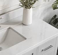 Ariel Cambridge 72 Inch Double Oval Sink Bathroom Vanity With Carrara White Quartz Countertop 1 5 Edge In Grey