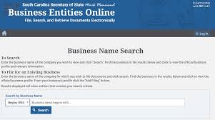 South Carolina Business Entity Search Secretary Of State