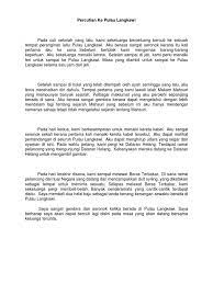 Contoh karangan bahasa inggeris tentang percutian di pulau langkawi. Percutian Ke Pulau Langkawi Tahun 4