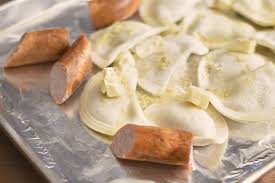 Let kiełbasa rest a few minutes before serving. Baked Pierogies And Kielbasa Meatloaf And Melodrama