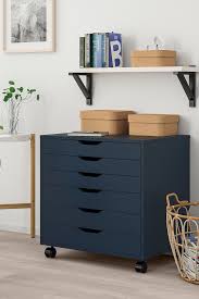 Alex Schubladenelement Auf Rollen Blau 67x66 Cm Schubladenelement Schubladen Ikea