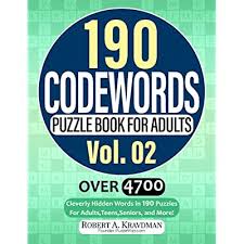 You solved the puzzle in. Buy 190 Codewords Puzzle Book For Adults Vol 02 Large Print Codeword Books For Adults Teens Seniors And More Paperback Large Print May 17 2021 Online In Taiwan B0959ky5yb