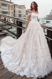 Long Sleeve Lace Wedding Dresses Off The Shoulder Ivory Beach Wedding Dress Lu1884 Off Shoulder Wedding Dress Ball Gowns Wedding Bridal Dresses