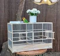 Jaula rectangular grande para pájaros, hecha a mano, de ...