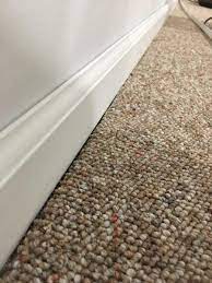 Baseboards makes the perfect transition of the wall going to the floor, whatever type of support you use painter's tape or regular masking tape and make sure you tape it properly to the carpet and tuck. Baseboards With Existing Carpet Doityourself Com Community Forums