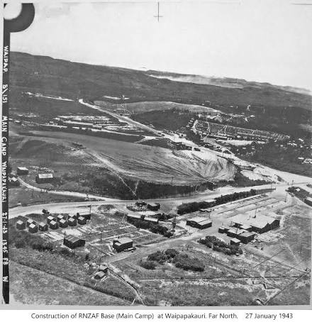 Kaitaia aerodrome construction during WWII