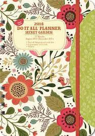 The planner spans a full 17 months; Secret Garden Do It All 17 Month Planner Orange Circle Studio 9781622260959