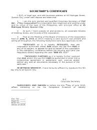 Get Our Printable Corporate Secretary Certificate Template In 2020 Certificate Templates Secretary Certificate